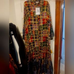 Sassy Jones Original Prahna Patchwork Shirt Dress